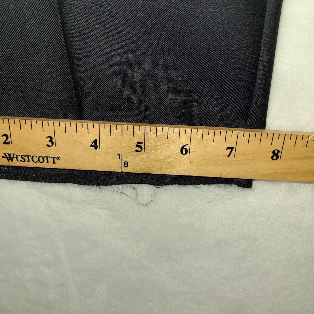 Canali Luxury Dress Pants Mens 36 Black Flat Front 100% Wool AS10315 Italy - Picture 11 of 11
